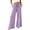 Purple, variant on Oksale Palazzo Pants for Women with Pockets and Drawstring Waisted Casual Ruffle Hem Wide Leg Pants Loose Cozy Long Trousers Khaki M