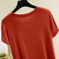 thumbnail image 6 of Women Shirt Short Sleeve Crew Neck Summer Soft Long TshirtsTee Tops Blouse, 6 of 8