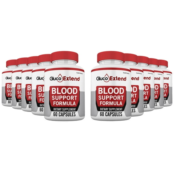(10 Pack) Gluco Extend Capsules Blood Support, Gluco Extend Pills, Maximum Strength All Natural Supplement GlucoExtend