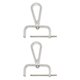 thumbnail image 5 of Cierre giratorio BLESIY 2 piezas desmontable para monedero plateado, 5 of 8