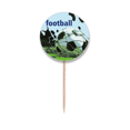 thumbnail image 1 of Football Première Décoration de Fête Drapeaux Cure-Dents Ronds, 1 of 3