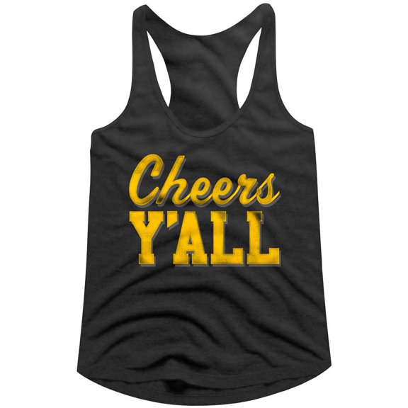 Drunk Society Cheers Y'all Women's Tank Top (Black, Women's2XL)