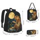 thumbnail image 2 of Disketp Leopard Reading Tarot Cards Mochila Estampada de Gran Capacidad con Lonchera y Estuche, Set de 3 Piezas para Estudiantes, 2 of 7