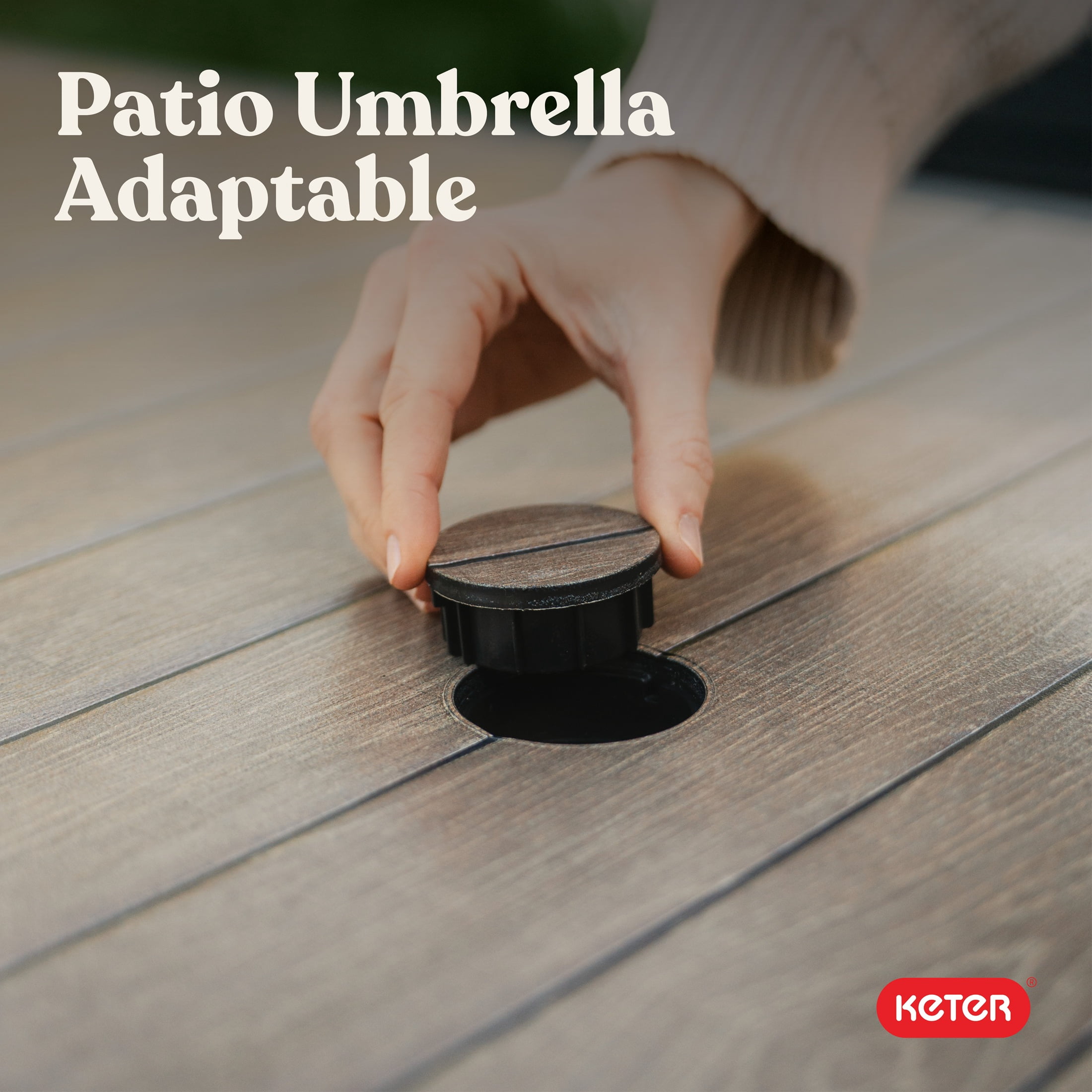 Keter Futura Table - Perfect for Outdoor Dining, Graphite