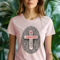 thumbnail image 5 of Christian Identity Shirt – Cross and Thumbprint Design Faith Tee, Natural, Size L, 5 of 6