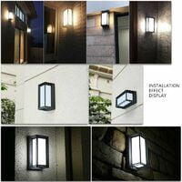 6000K Outdoor Wall Lamp, 18W Aluminum Outdoor Wall Lamp LED Outdoor Wall Lamps IP65 Anthracite Lighting Decoration Light For Courtyard Garden Terrace Near Wall Path
