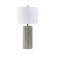 thumbnail image 3 of Martha Stewart Regina Lampe de Table Moderne en Tissu et Céramique Gris, 3 of 7