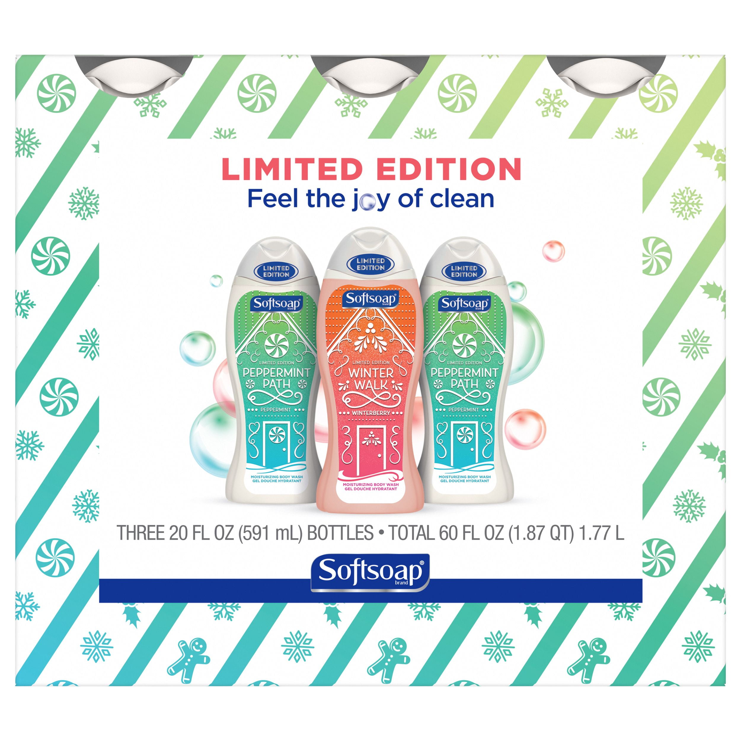 Softsoap Holiday Body Wash Gift Set, Limited Edition, Peppermint Path