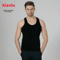 thumbnail image 4 of Chaleco de algodón seleccionado para hombre, puro, deportivo, absorbente del sudor, cómodo, transpirable, capa base de verano, ropa interior y exterior, 4 of 4