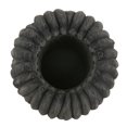 thumbnail image 6 of Weston Home Portola Plush Furry Channel Fabric Storage Ottoman, Dark Gray, 6 of 9