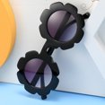 thumbnail image 4 of Wutalume Cute Round Frame Kids Sunglasses with Flower Design and PC Materials, UV Protection Sun Glasses for Children, Adorable and Safe Eyewear for Beach,and Daily Use,Black, 4 of 7