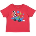 thumbnail image 3 of Inktastic Happy 1st Birthday Blue Racing Car Boys or Girls Baby T-Shirt, 3 of 5