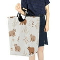 thumbnail image 4 of Yayeee Freestanding Laundry Hamper with Handle Collapsible Large Storage Basket for Clothes, Gray Bears, 4 of 7