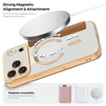 thumbnail image 4 of ELEHOLD Wallet Magnetic Case for iPhone 17 With Lens Film Transparent Clear Back RFID Card Holders Compatible with Mag Safe Shockproof Anti-Scratches Protection Case, Brown, 4 of 7