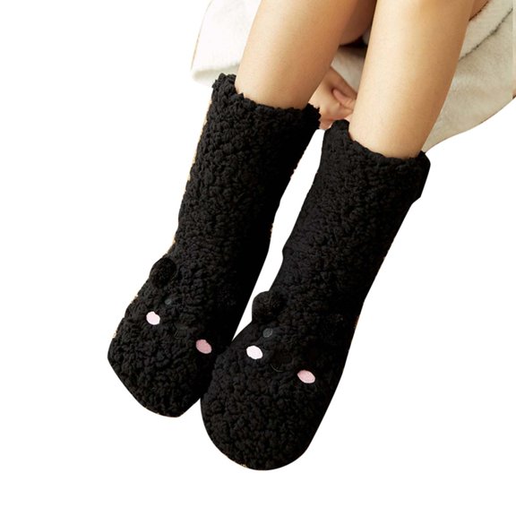 Wozhidaoke Stocking Stuffers For Adults Winter Floor Socks Plush Thickened Coral Velvet Socks Warm Plush Socks