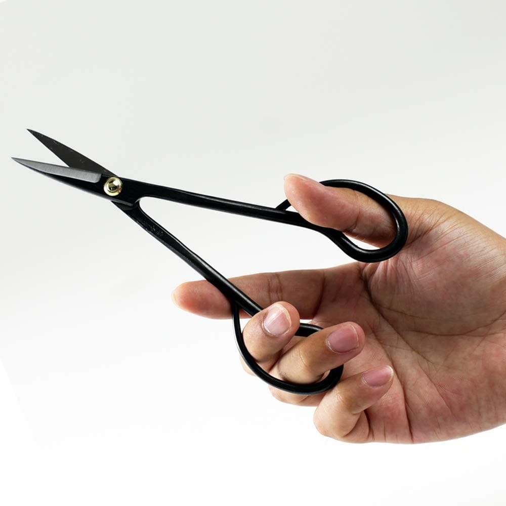 Wazakura Satsuki Bonsai Scissors 7" Long Handle Black Made in Japan