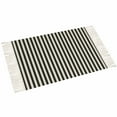 thumbnail image 2 of Black Striped Large Area Rug 4x6ft Woven Runner Rug,Modern Simple Farmhouse Beige Vintage Washable Living Room Bedroom Kitchen Bathroom Classroom Carpet with Tassels,Indoor Outdoor Throw Door Mat, 2 of 5
