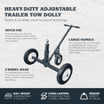 thumbnail image 6 of Tow Tuff Adjustable Height Steel Trailer Dolly, 1000 lb Max Capacity, Black, 6 of 9