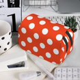 thumbnail image 7 of Sikiie Orange And White Polka Dot1 Print Flip Double-layer Pencil Case, All-purpose Stationery Bag for Study and Office, Zipper Design, Unisex, 7 of 7