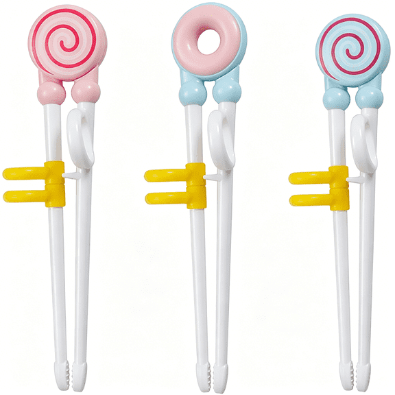 ACDANC 3 Pairs Kid Chopsticks,Learning Chopsticks Helper Practice Chopsticks for Kids,Training Chopsticks with Animals for Beginners Toddler (Colourful)