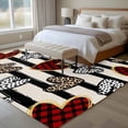 thumbnail image 4 of Large Area Rugs for Living Room Bedroom, Valentine's Day 8'x10' Rug Washable Carpet Runner Indoor Outdoor, Love Heart Leopard Dots Retro Stripes Non Slip Floor Mats Rug for Kitchen, Patio, 4 of 8