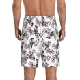 thumbnail image 3 of Kdxio Bird Print Mens Sleep Shorts Bottoms Soft Comfy Pajama Wear Pants with Drawstring Pockets, 3 of 7