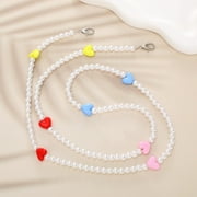 Fashion DIY Shoulder Strap Beaded Pearl Strap Sling Mobile Phone Lanyard Bag Chain Crossbody Chain Doll Chain 8
