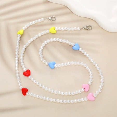Fashion DIY Shoulder Strap Beaded Pearl Strap Sling Mobile Phone Lanyard Bag Chain Crossbody Chain Doll Chain 8