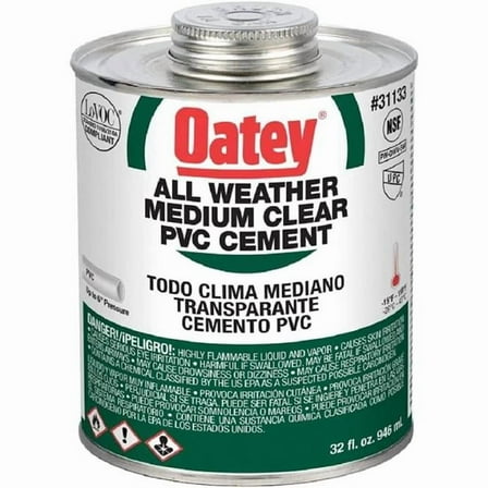 Oatey 31133 1 qt. All Weather Clear Cement - 12 per Case