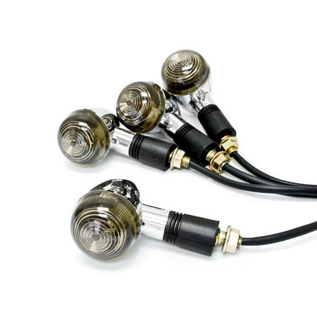 - Krator Motorcycle 4 pcs Smoke Bullet Turn Signals Lights For Suzuki Boulevard C109R C50 C90