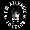 thumbnail image 2 of Men's Wednesday I'm Allergic to Color Skulls Graphic Tee Black 3X Large, 2 of 5
