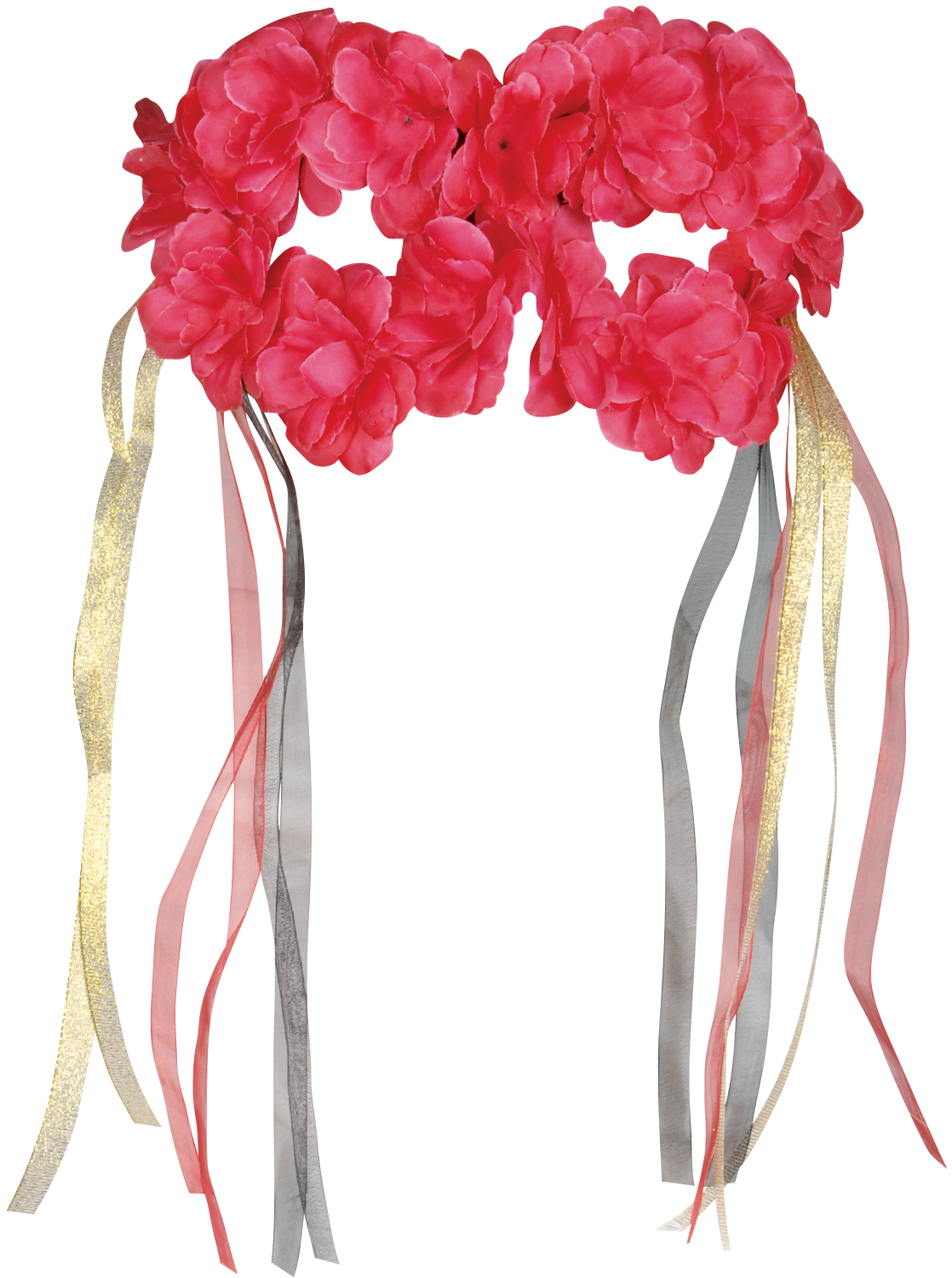 Loftus Halloween Rose Petal Eye Half Mask w Ribbons, Red, One Size ...