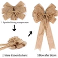 thumbnail image 4 of Pakyozj 2 Pack Red Christmas Bows Outdoor Decorations,12”x20” Large Velvet Wreath Bow with Glitter String Gold Edge for Xmas Tree Topper Home Front Door Decor, 4 of 6
