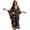 Abstract Mushroom Floral Fern, variant on Polynesian Tribal Hibiscus Black Print Womens Plus Size Kaftan Dress V Neck Batwing Sleeve Beach Cover Up Swimsuit Coverups Summer Lounge Caftan Dress