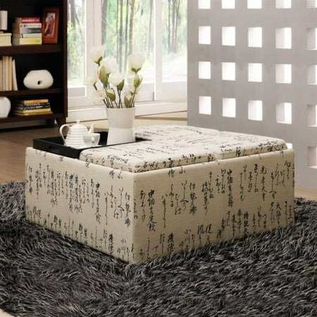 Linen Storage Ottoman - Japanese