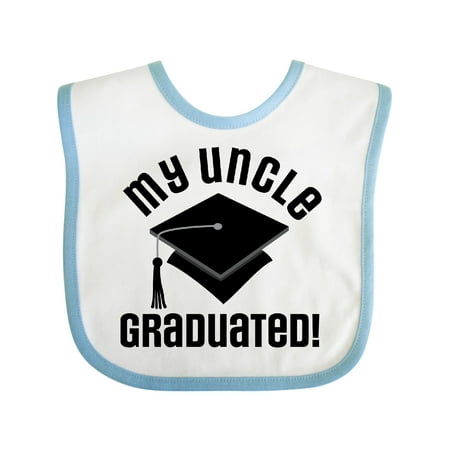 

Inktastic Graduation My Uncle Graduated Gift Baby Boy or Baby Girl Bib