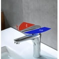 thumbnail image 4 of Grifo de baño con calefacción y refrigeración, grifo de lavabo de un solo orificio (C3 Rojo Verde, 4 of 5