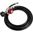 thumbnail image 1 of WWS-12 Pieds Régulateur de Propane Haute Pression Réglable 0-20 PSI avec Tuyau pour Cylindre de Réservoir de Propane QCC1/Type1, Compatible avec la Plupart des Grils à Gaz LP, Chauffages et Tables de Foyer, Écrou Femelle 3/8 Pouces, 1 of 4