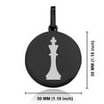 thumbnail image 2 of Stainless Steel King Chess Piece Round Medallion Keychain Circle Ring, 2 of 2