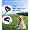 thumbnail image 3 of Dog Cat Grooming Kit, Pet Shedding Brush Dematting Rake Flea Comb Nail Clipper Set for Long Short Hair Puppy Kitten Home Use, Blue 6 Kits, 3 of 6