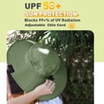 thumbnail image 5 of Tirrina Women's Outdoor Sun Protection Fishing Cap with Neck Flap Wide Brim Mesh Hat for Travel Camping Hiking Hunting, 5 of 6