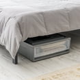 IRIS USA, 27 Quart Under Bed Plastic Storage Box with Drawer, Gray
