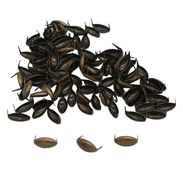 Rongfmy 100 Pieces Metal Claw Rivets Studs for Leathercrafts Scrapbooking Decoration