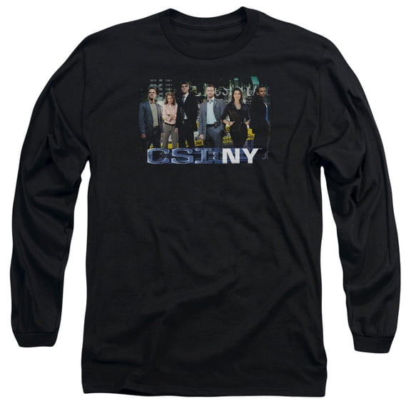 Csi Ny Cast Long Sleeve Adult 18/1 T-Shirt Black