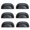 Black- CC : 64mm, variant on HDJNal Brushed Nickel Cabinet Cup Handles, 6PCS Zinc Alloy Drawer Pulls Vintage Shell Shape Knobs for Dresser Cupboard Kitchen Furniture Decoration, 64mm Hole Centers,with adjustable Screws