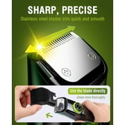 Obacre Vacuum Beard Trimmer for Men, Cordless Kit IPX7 Waterproof for Sideburns/Stubble