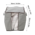 thumbnail image 2 of FONWILYO Blankets Storage Bag Grey for Home and Dormitory Use with Reinforced Handles and Spacious Design, 2 of 6