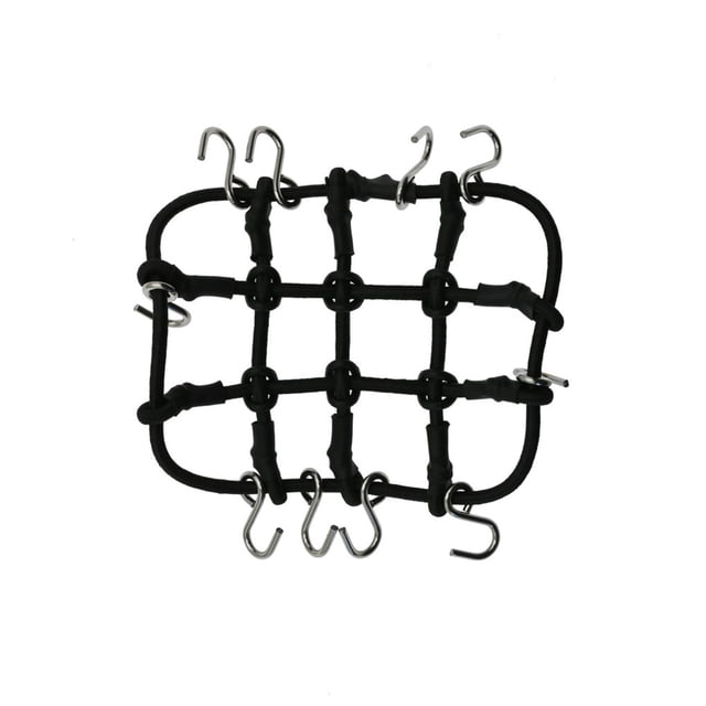 Porte-bagages Réutilisable Résistant à l'Usure Filet de Bagages Résistant à la Traction Poche en Maille Détachable Accessoires Décoration Forte Résistance à la Traction Noir