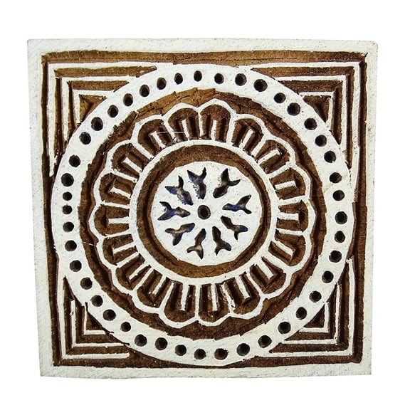 Indian Floral Wood Stamps Handcarved Printing Block Wooden Stamp Textile Stamp