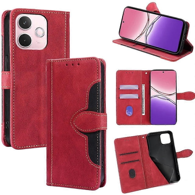 For Oppo A5 Pro 4G (Global) 5G (Global) A5 Energy 5G (China) Case Leather Wallet Phone Cover with St